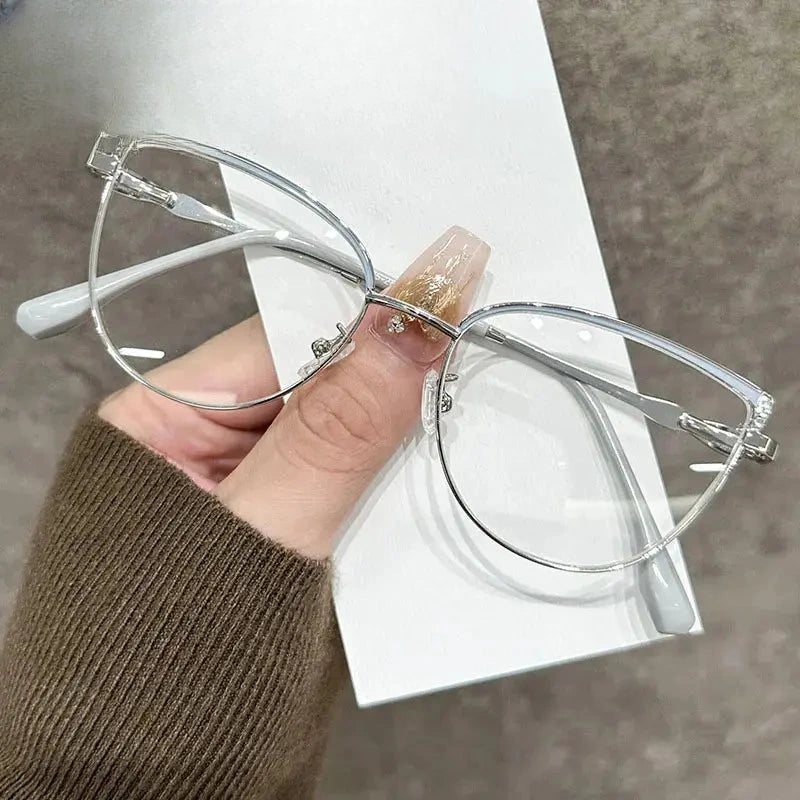Women's Cat Eye Full Rim Alloy Prescription Glasses 59289 — view 1 | Rx Spectacle