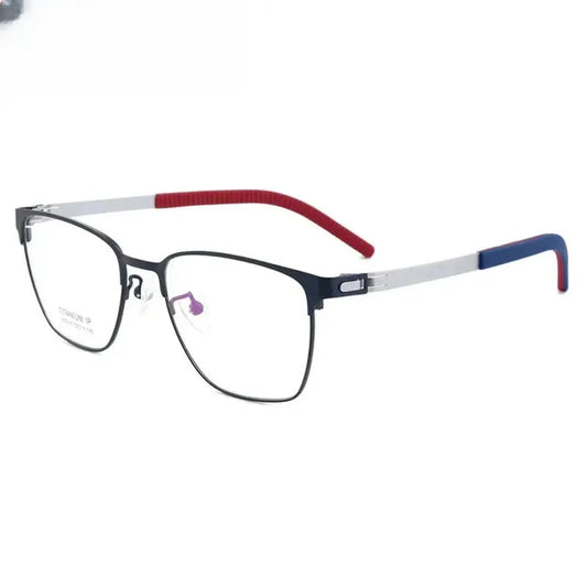 Women's Square Full Rim Titanium Screwless Prescription Glasses 202215 — view 1 | Rx Spectacle