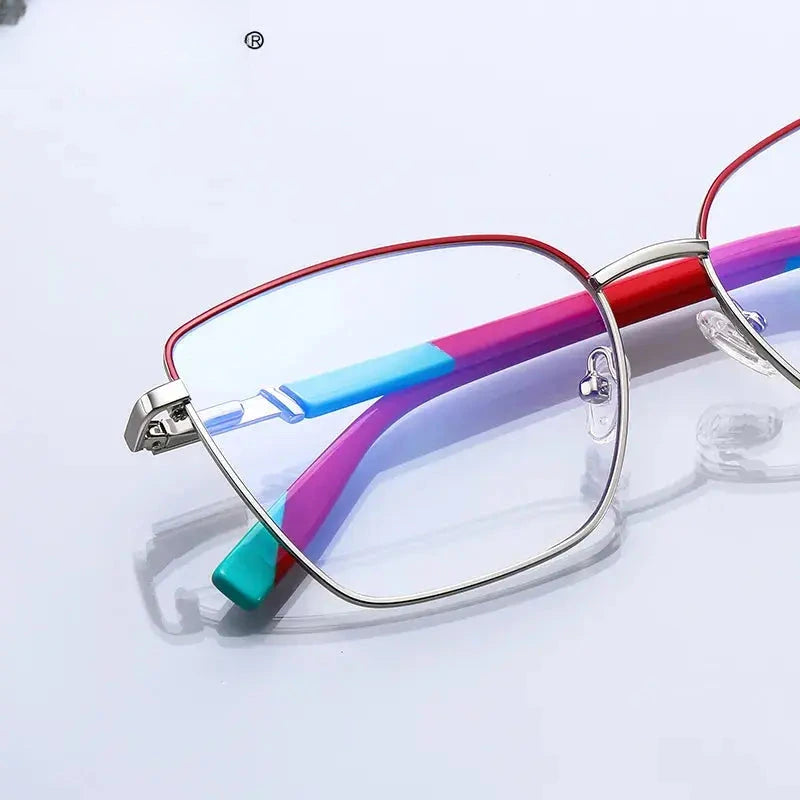 Women's Cat Eye Full Rim Alloy Prescription Glasses 3016 — view 3 | Rx Spectacle