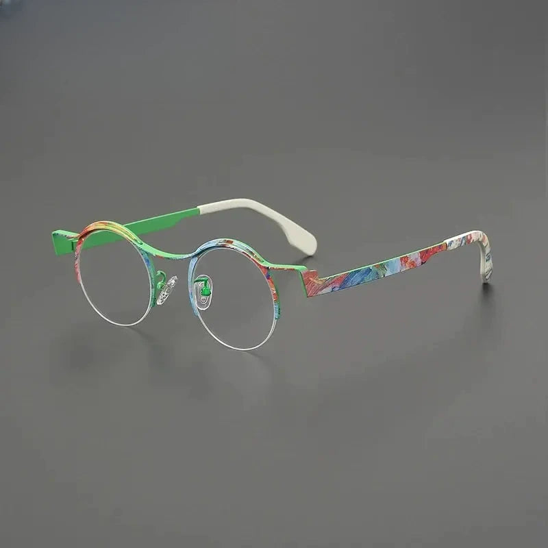 Women's Browline Semi-Rimless Titanium Prescription Glasses G85837 — view 1 | Rx Spectacle