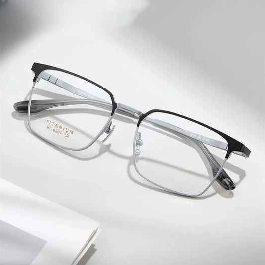 Unisex Square Full Rim Titanium Prescription Glasses 976261 — view 1 | Rx Spectacle