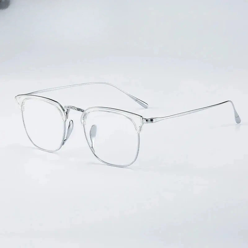Men's Square Full Rim Titanium Prescription Glasses 881902 — view 5 | Rx Spectacle