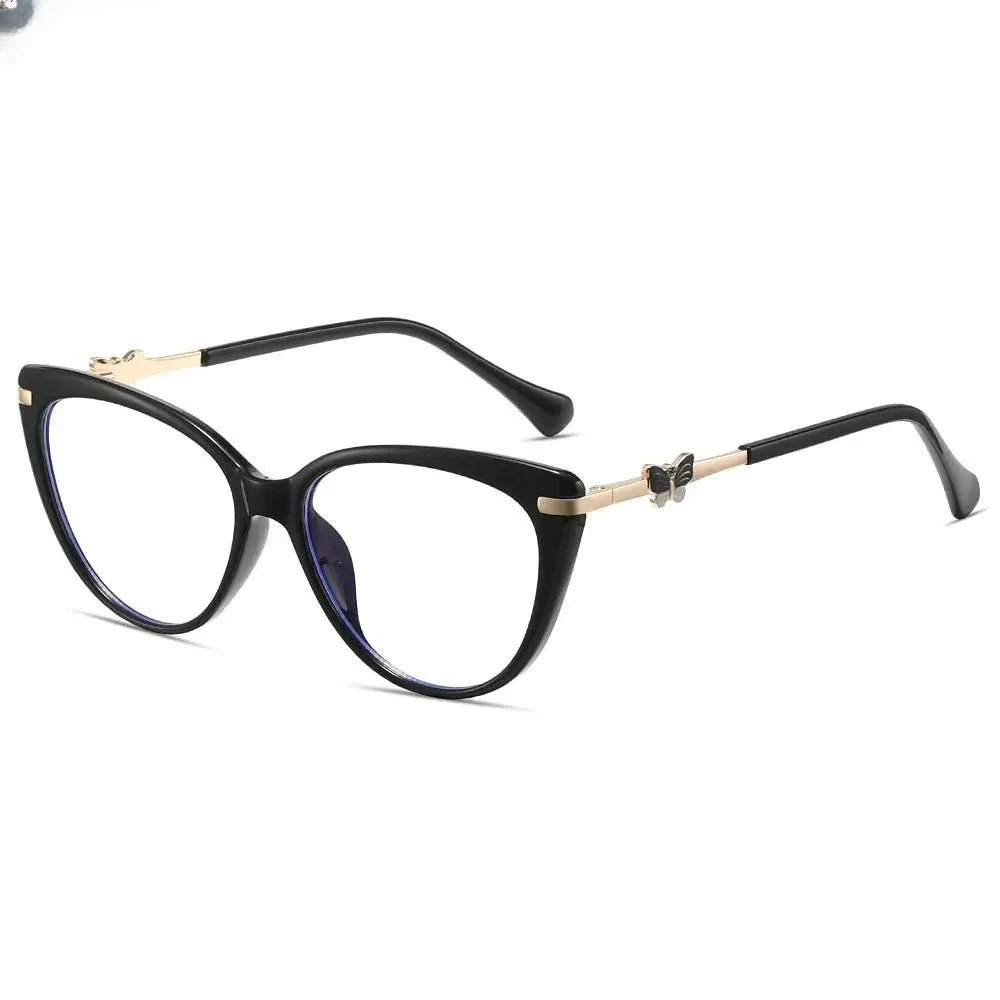 Women's Cat Eye Full Rim Titanium Prescription Glasses 723005 — view 7 | Rx Spectacle