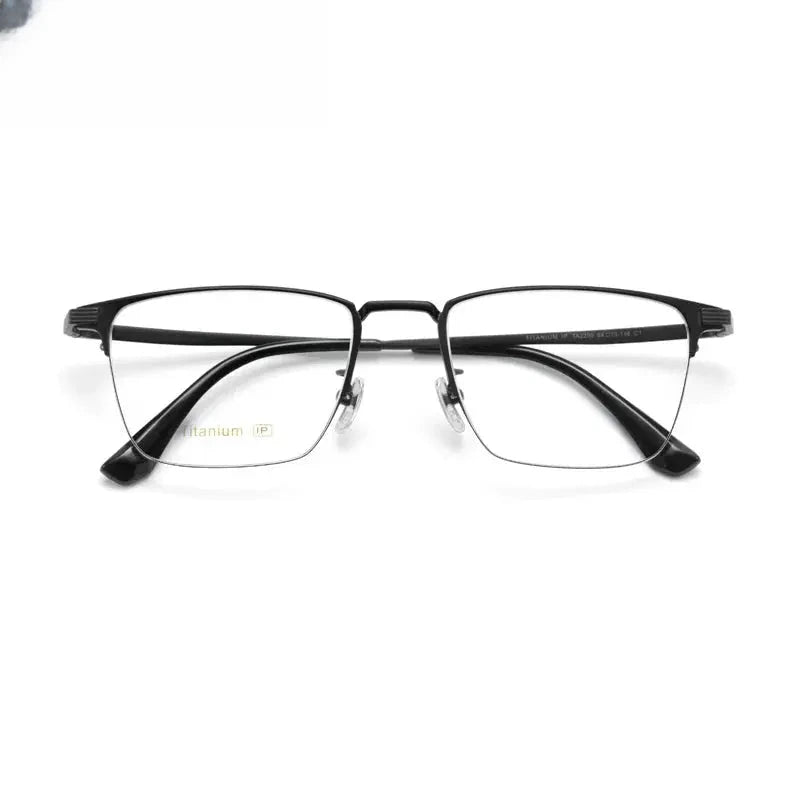 Men's Square Full Rim Titanium Prescription Glasses 220976 — view 5 | Rx Spectacle