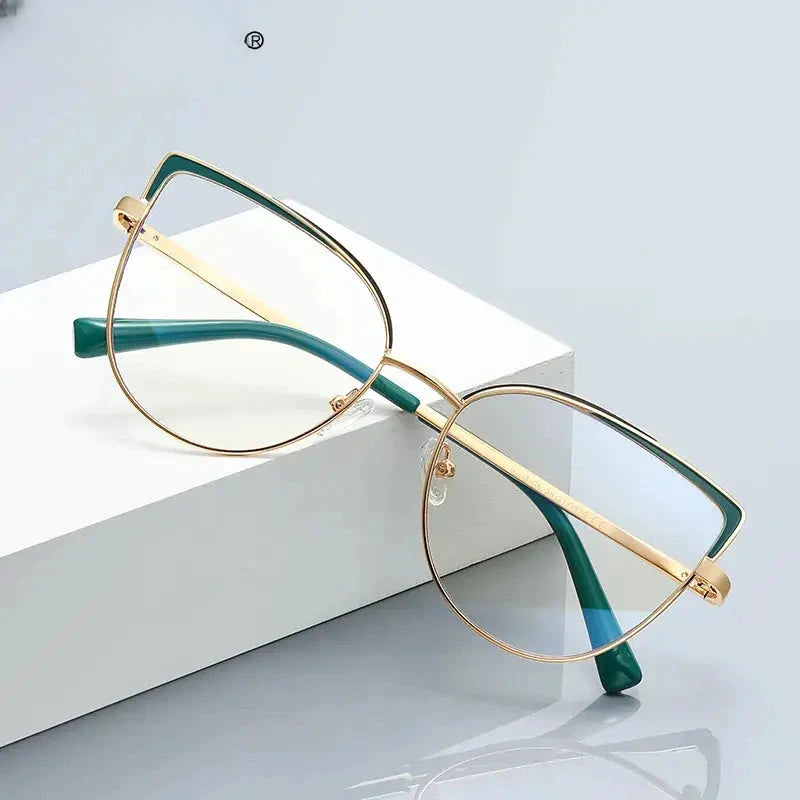 Women's Square Full Rim Alloy Reading Glasses 3103 — view 1 | Rx Spectacle