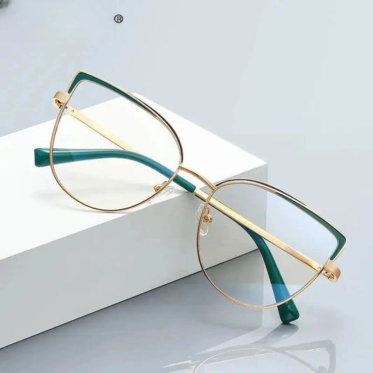 Women's Square Full Rim Alloy Reading Glasses 3103 — view 1 | Rx Spectacle