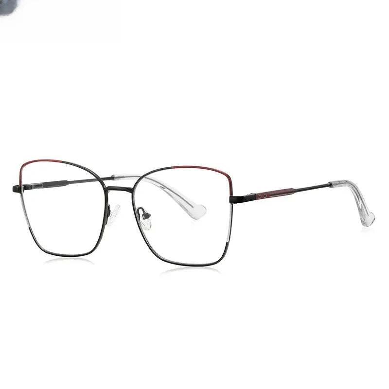 Women's Square Full Rim Alloy Reading Glasses 3062 — view 7 | Rx Spectacle