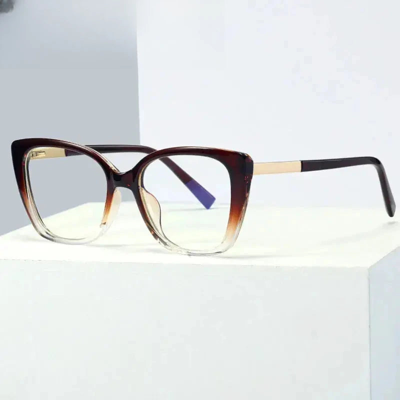 Women's Cat Eye Full Rim TR90 Prescription Glasses 95717 — view 1 | Rx Spectacle