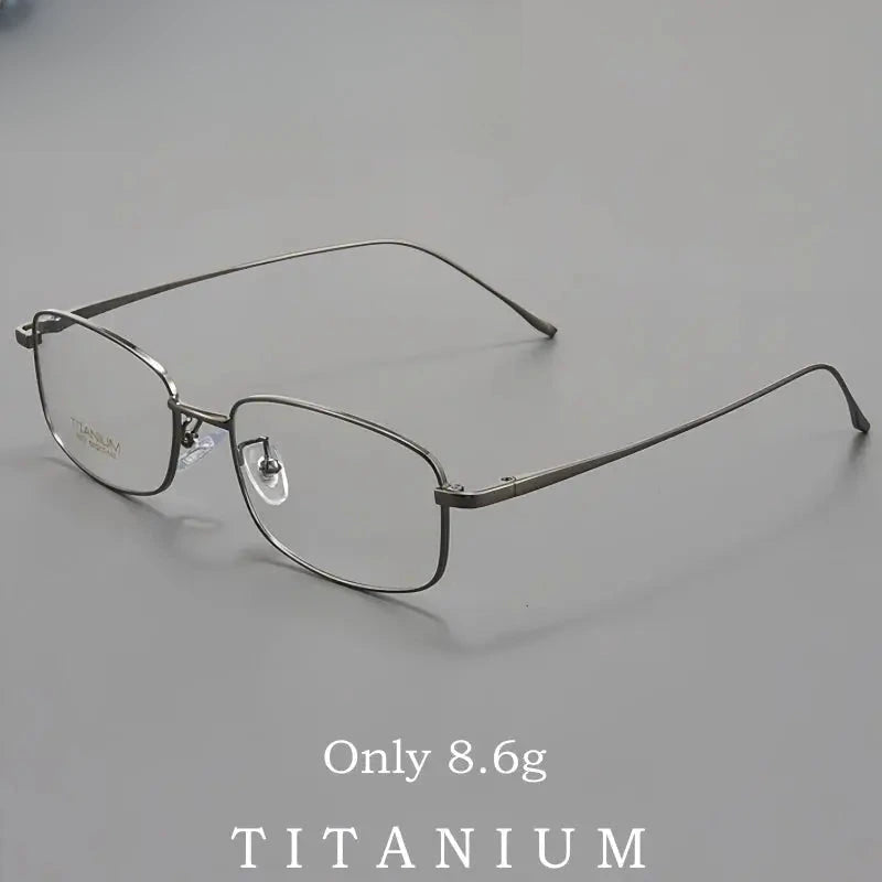 Men's Square Full Rim Titanium Prescription Glasses Y8027 — view 1 | Rx Spectacle