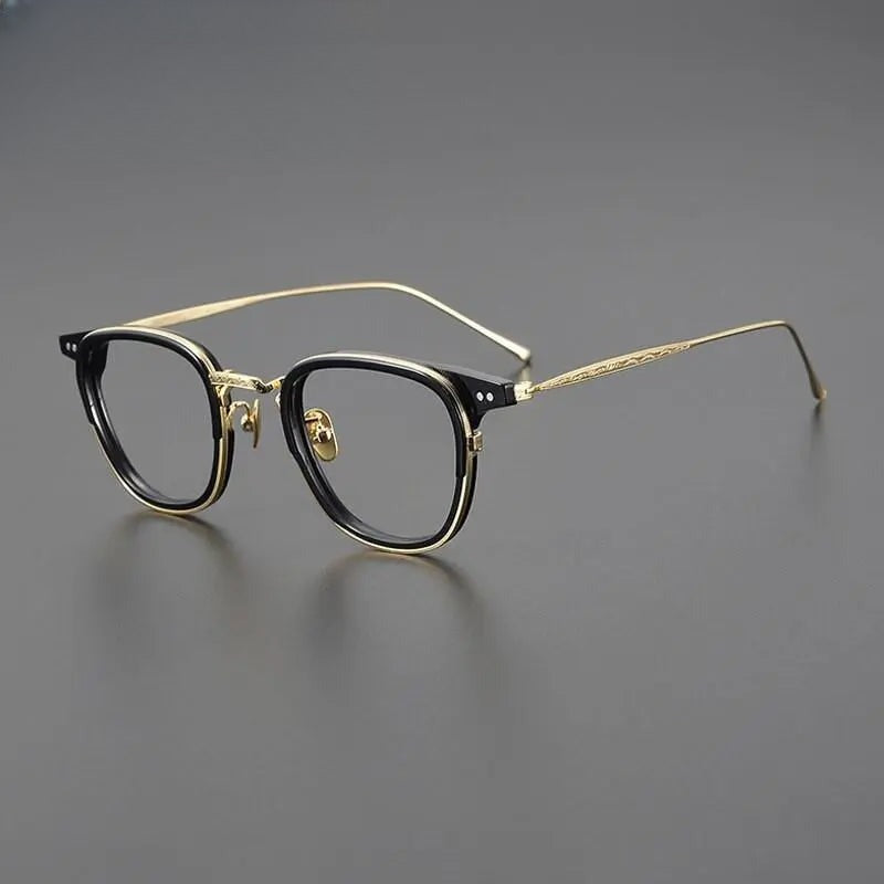 Unisex Square Full Rim Titanium Prescription Glasses Gxyj1076 — view 5 | Rx Spectacle