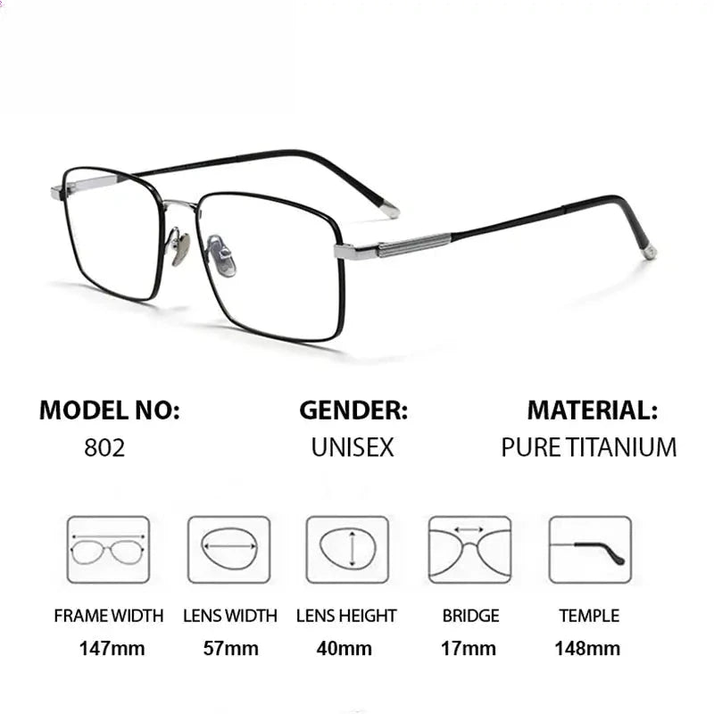 Men's Polygon Full Rim Titanium Prescription Glasses 582802 — view 2 | Rx Spectacle