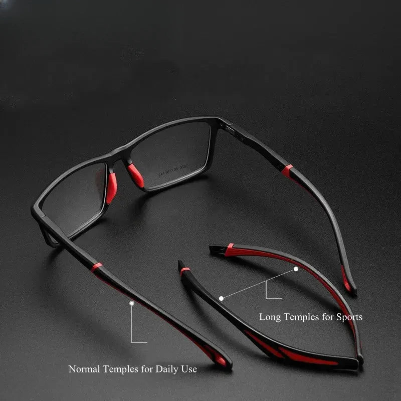 Men's Square Full Rim TR90 Sports Glasses 1220 — view 3 | Rx Spectacle