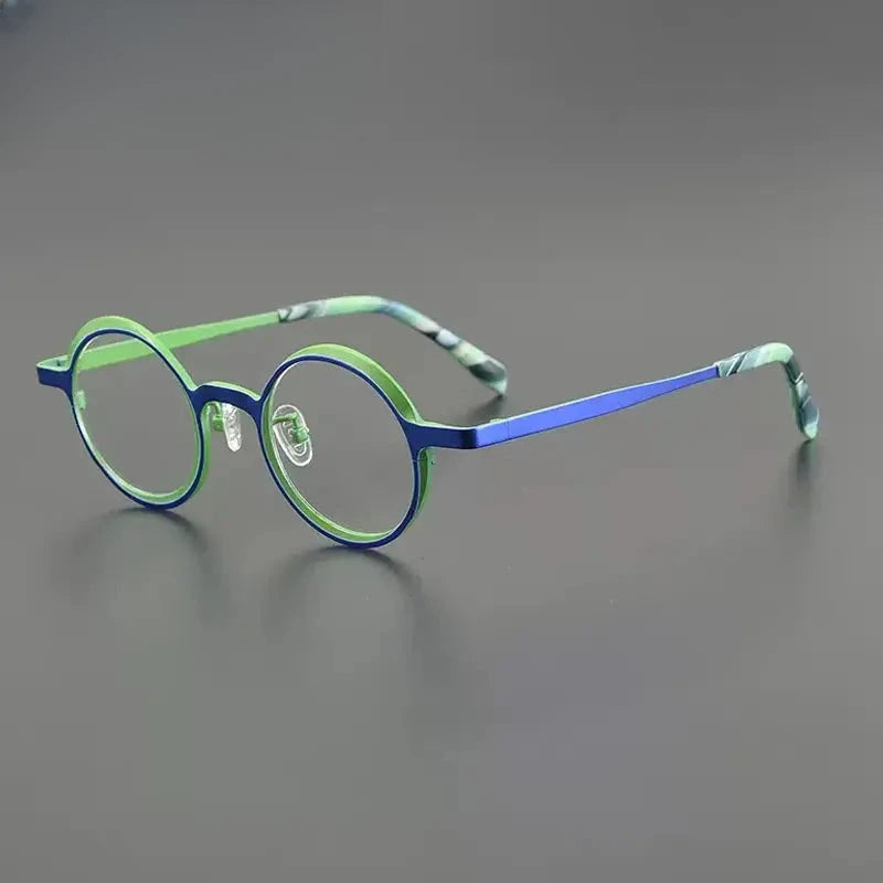 Unisex Round Full Rim Titanium Prescription Glasses Gxyj1024 — view 1 | Rx Spectacle