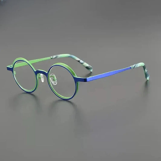 Unisex Round Full Rim Titanium Prescription Glasses Gxyj1024 — view 1 | Rx Spectacle