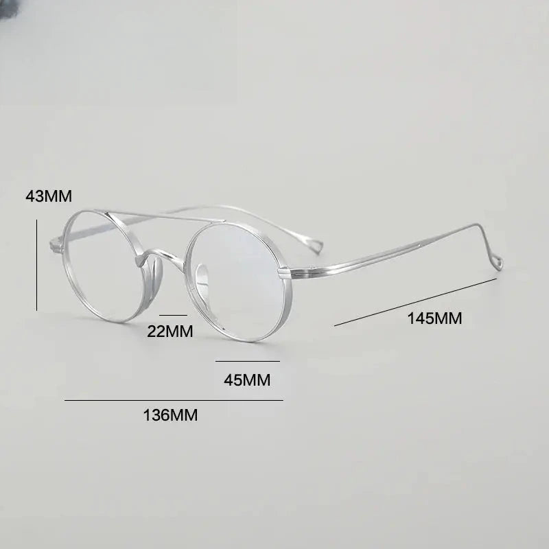 Unisex Full Rim Titanium Double Bridge Prescription Glasses Gxyj1473 — view 5 | Rx Spectacle