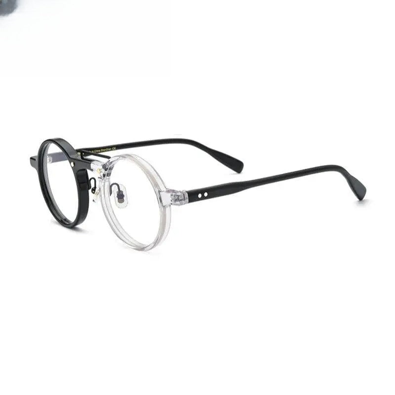 Unisex Round Full Rim Acetate Double Bridge Prescription Glasses Gxyj808 — view 7 | Rx Spectacle