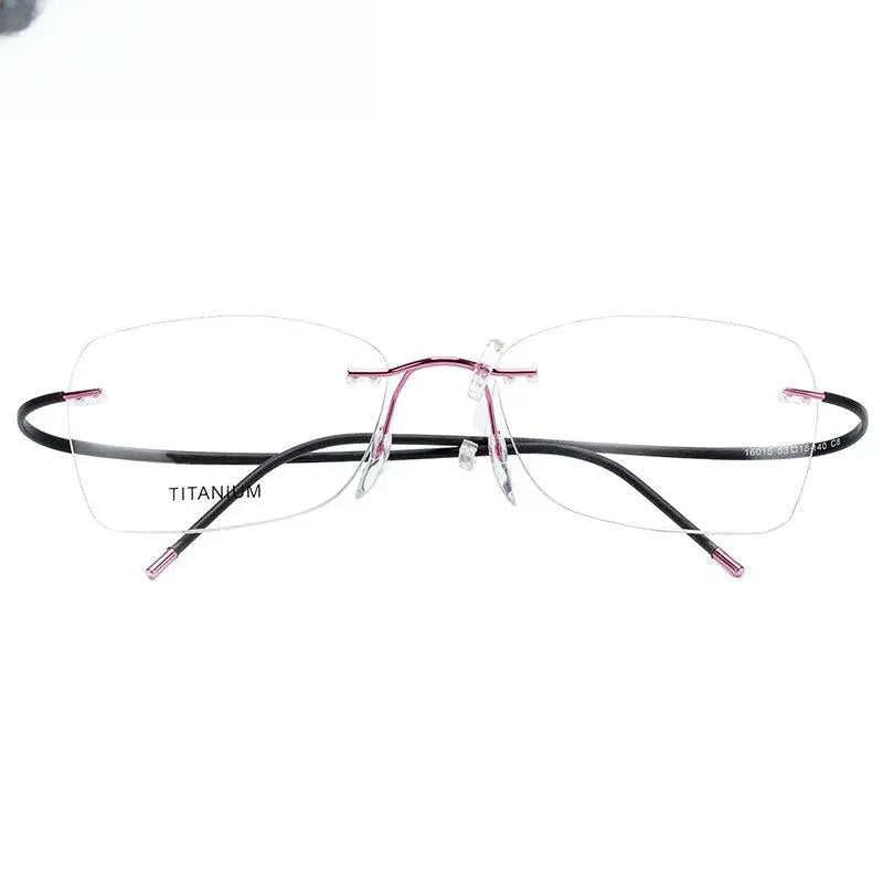 Unisex Square Rimless Prescription Glasses Kr6015 — view 12 | Rx Spectacle