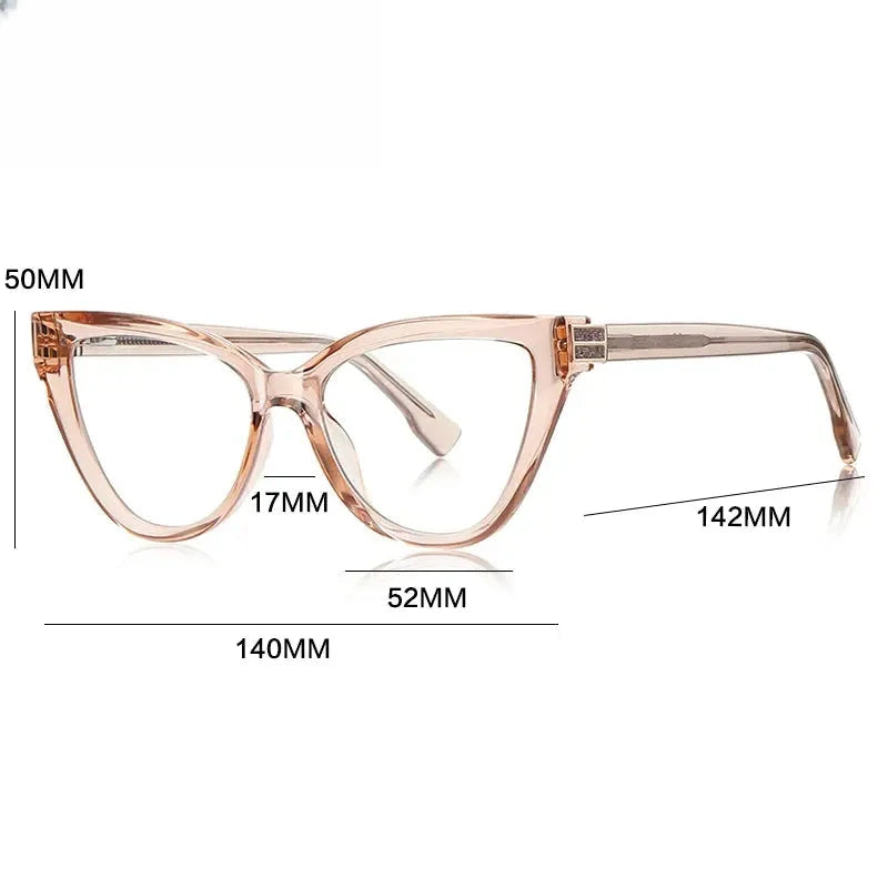 Women's Cat Eye Full Rim Titanium Reading Glasses Gx2279 — view 2 | Rx Spectacle