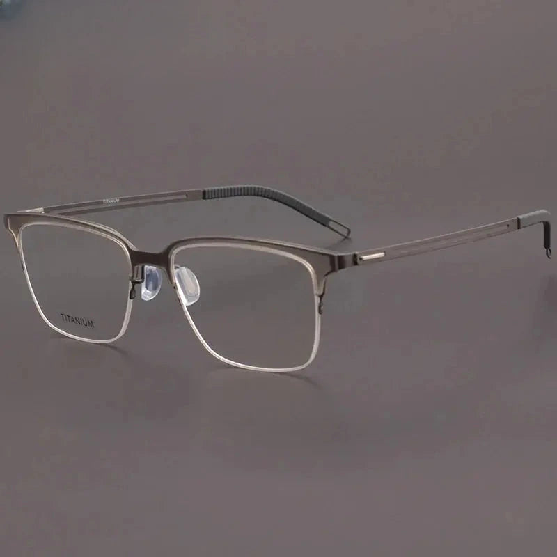 Unisex Square Full Rim Titanium Prescription Glasses 8202312 — view 7 | Rx Spectacle
