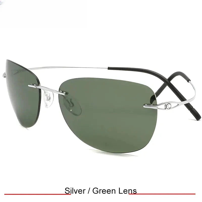 Women's Oval Rimless Titanium Prescription Glasses 426802 — view 3 | Rx Spectacle