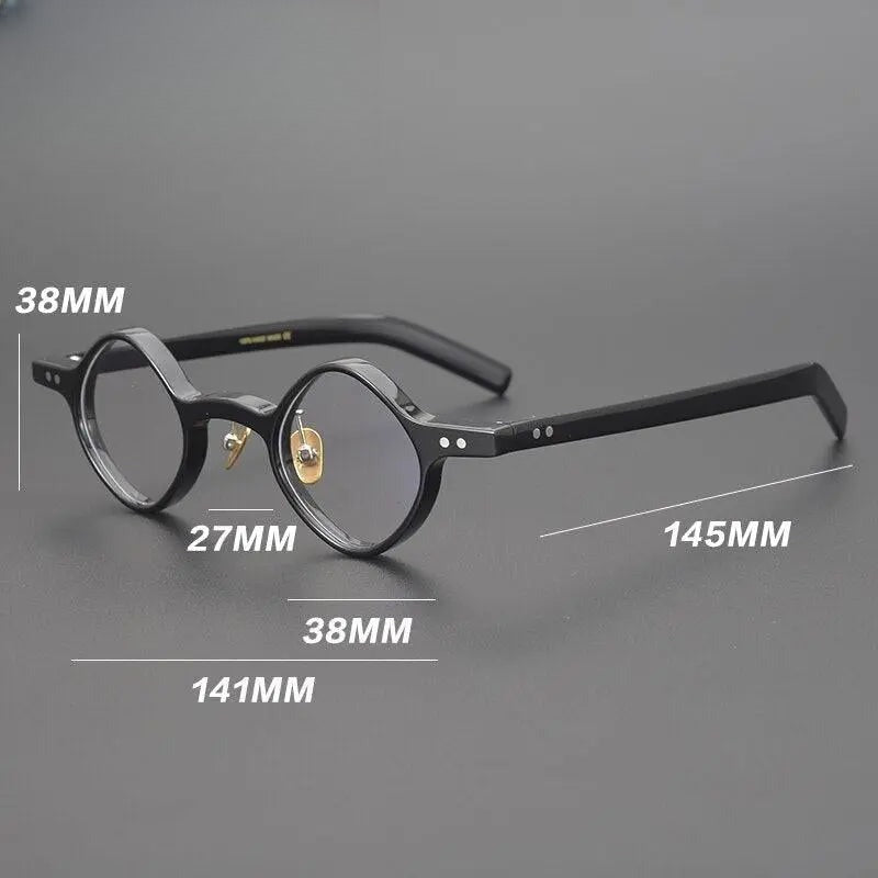 Unisex Round Full Rim Acetate Prescription Glasses Gxyj704 — view 4 | Rx Spectacle