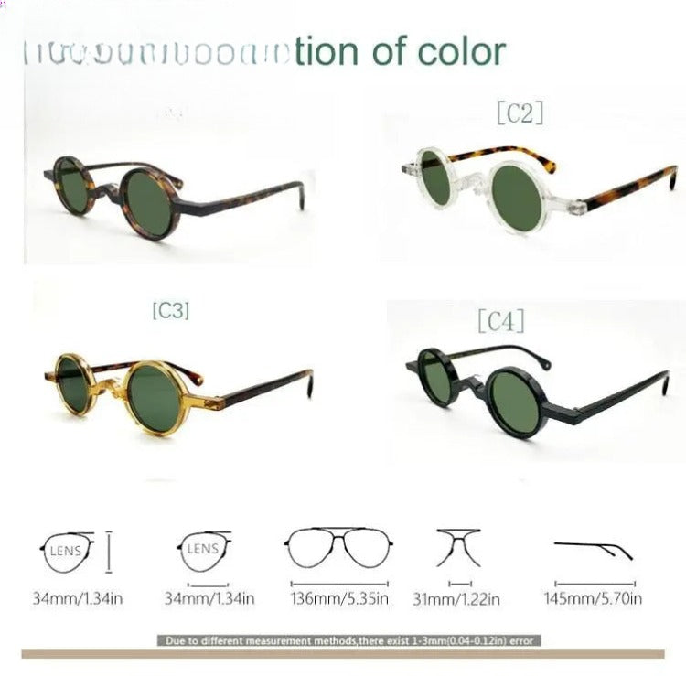 Men's Round Full Rim Acetate Prescription Glasses P001 — view 2 | Rx Spectacle