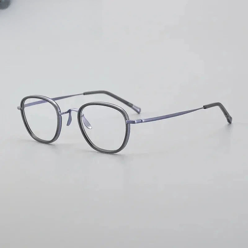 Unisex Polygon Full Rim Titanium Prescription Glasses 881750 — view 5 | Rx Spectacle
