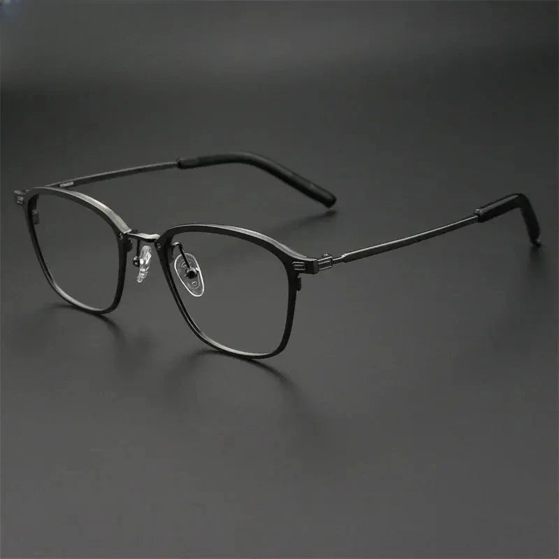 Women's Square Full Rim Titanium Prescription Glasses 97214 — view 5 | Rx Spectacle
