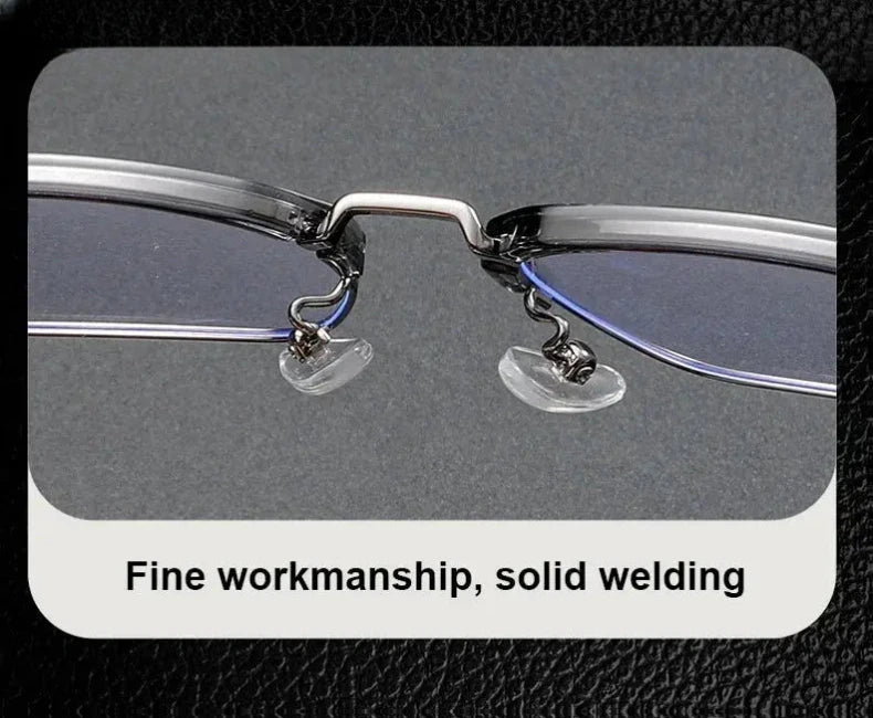 Men's Square Full Rim Alloy Reading Glasses Ke001 — view 4 | Rx Spectacle