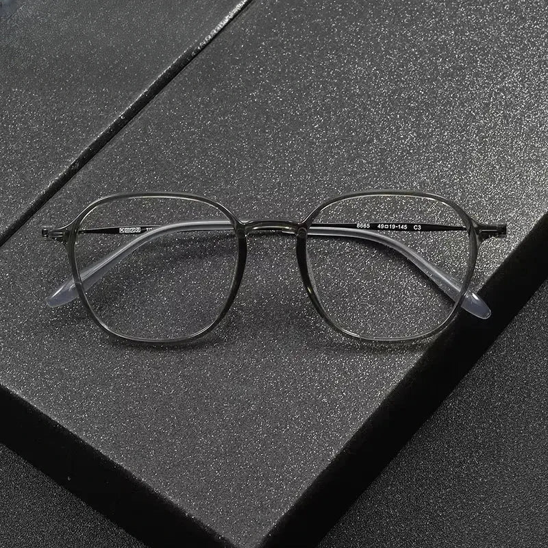 Women's Square Full Rim Titanium Prescription Glasses 86652 — view 1 | Rx Spectacle