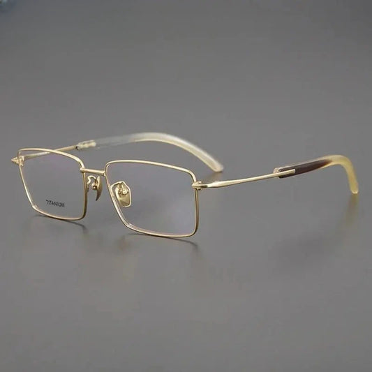 Unisex Square Full Rim Titanium Prescription Glasses 402301 — view 1 | Rx Spectacle