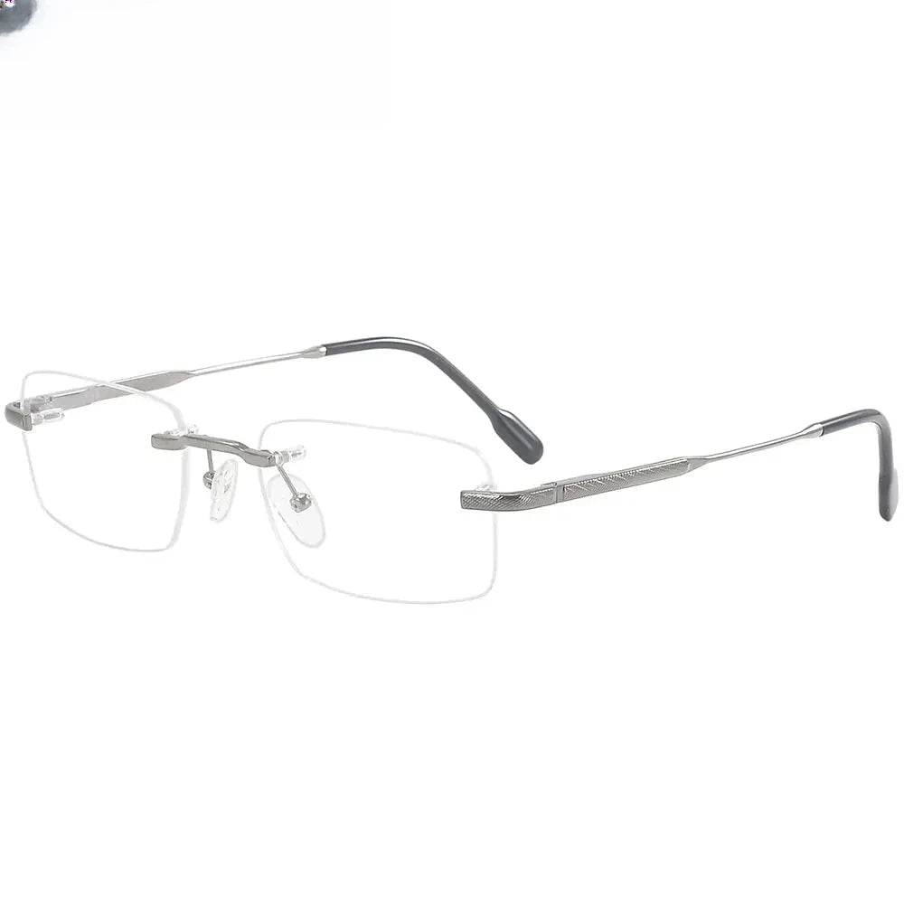 Women's Square Rimless Titanium Prescription Glasses 650028 — view 1 | Rx Spectacle