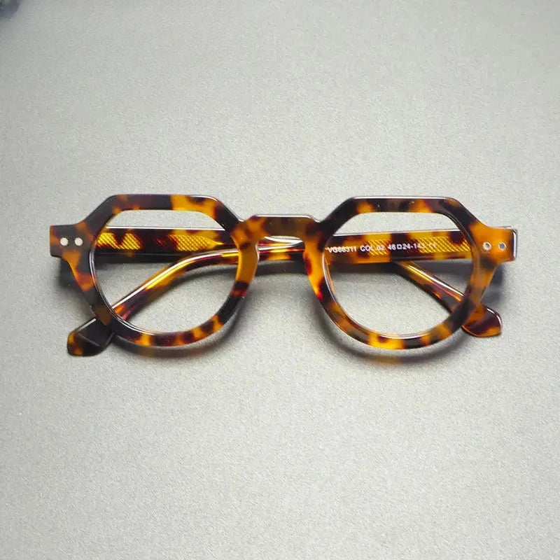 Unisex Round Full Rim Acetate Flat Top Prescription Glasses G66311 — view 1 | Rx Spectacle