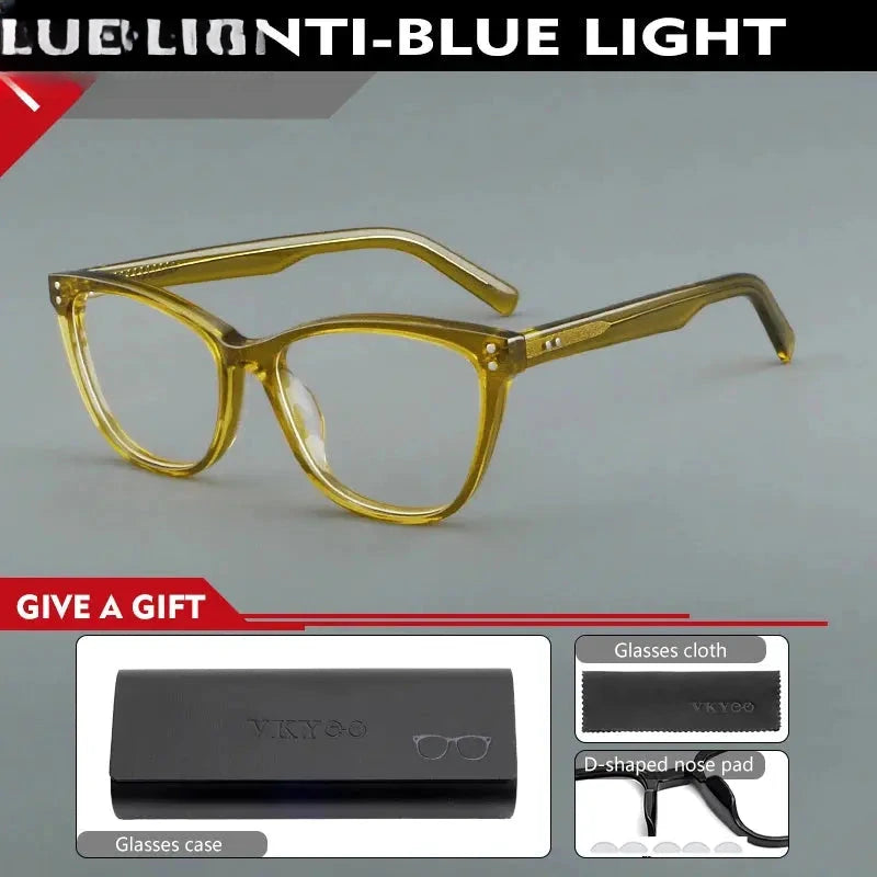 Women's Cat Eye Full Rim Acetate Reading Glasses 688022 — view 3 | Rx Spectacle