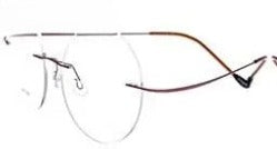 Unisex Round Rimless Titanium Prescription Glasses 9613 — view 5 | Rx Spectacle