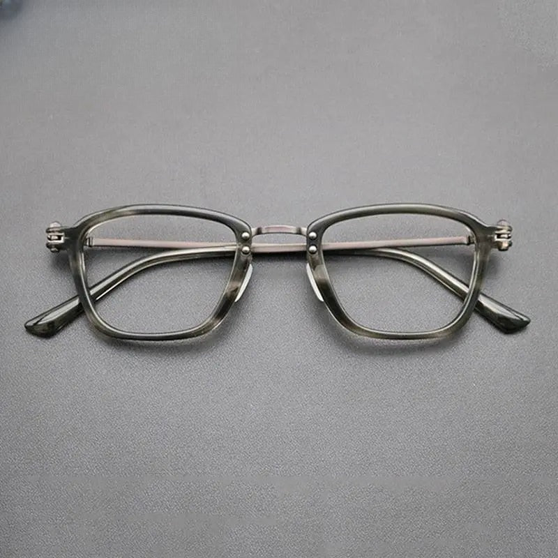 Unisex Square Full Rim Titanium Prescription Glasses Gxyj694 — view 2 | Rx Spectacle