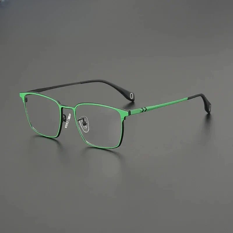 Women's Square Full Rim Titanium Flat Top Prescription Glasses G85856 — view 9 | Rx Spectacle