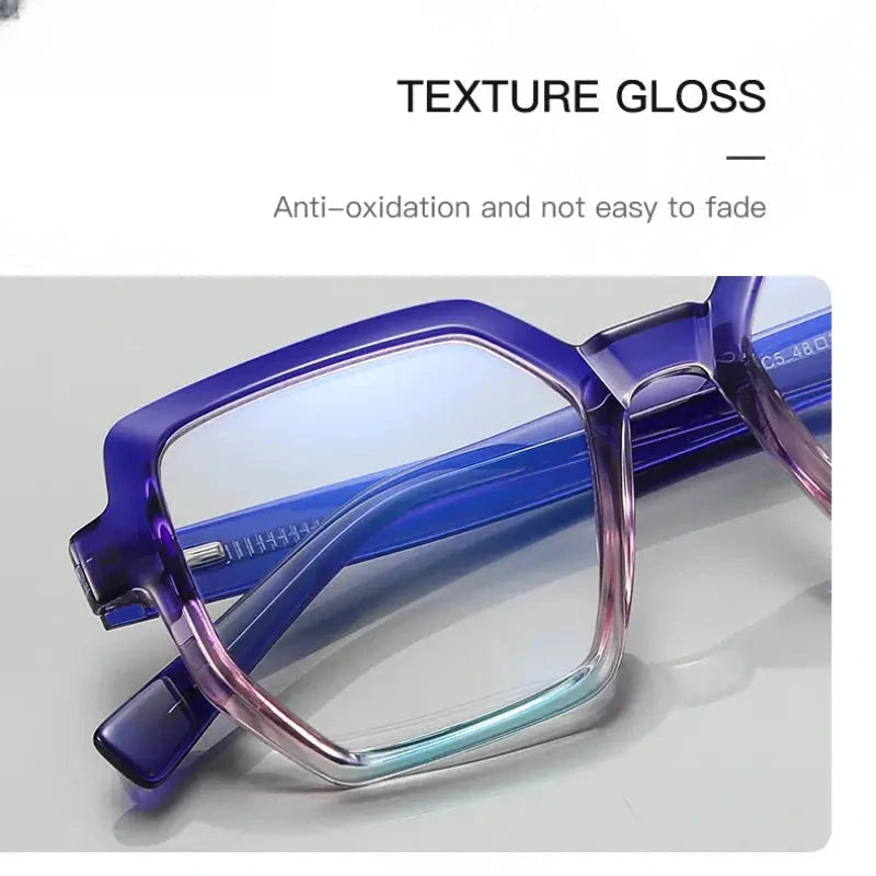Women's Polygon Full Rim TR90 Oversized Reading Glasses 2143 — view 5 | Rx Spectacle