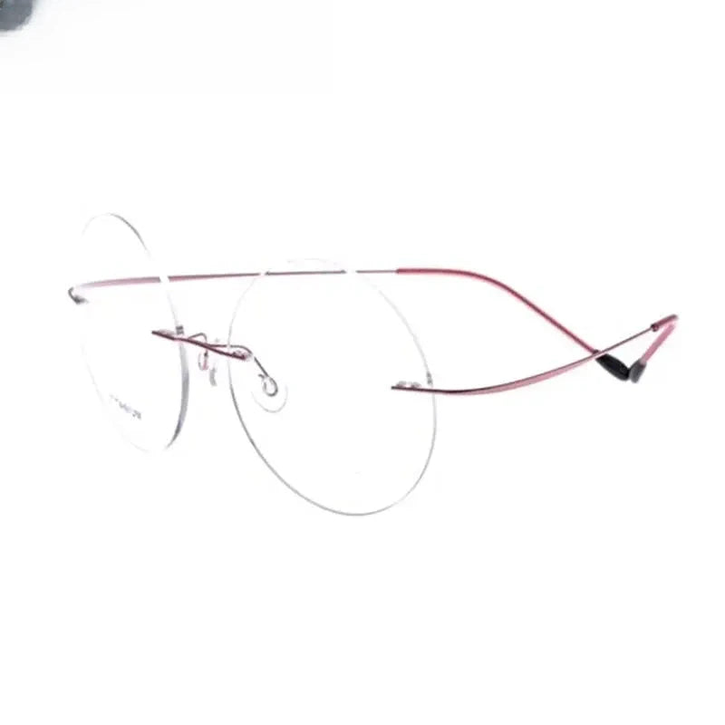 Unisex Round Rimless Titanium Prescription Glasses 259613 — view 9 | Rx Spectacle