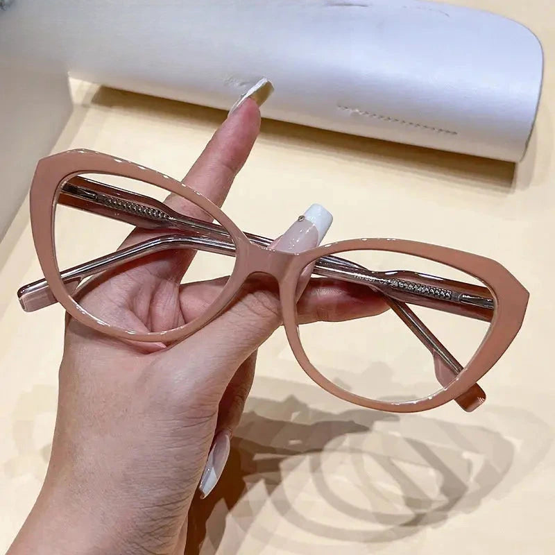 Women's Cat Eye Full Rim Titanium Prescription Glasses 87887 — view 7 | Rx Spectacle