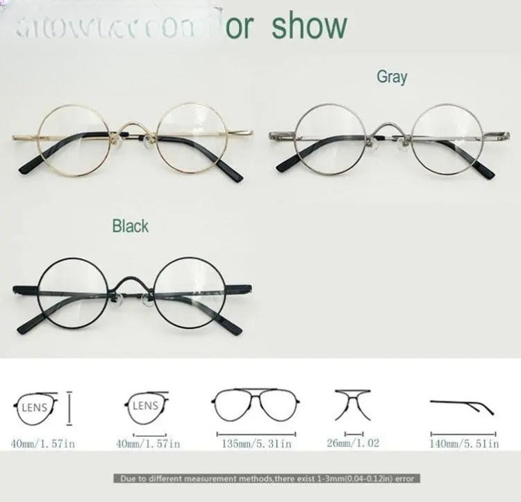 Unisex Round Full Rim Alloy Prescription Glasses 811008 — view 13 | Rx Spectacle