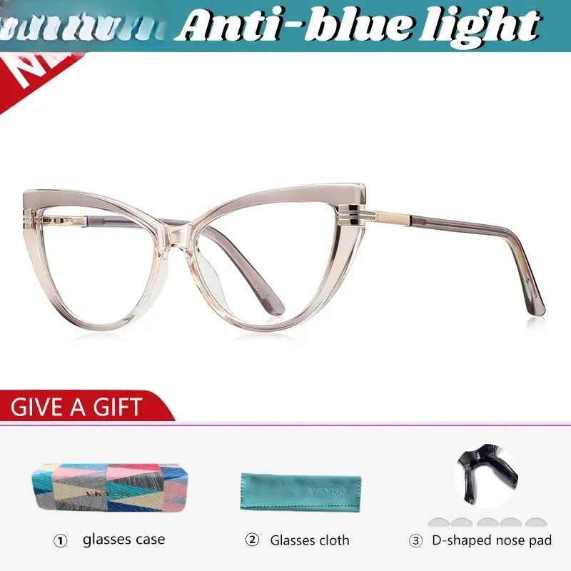 Women's Cat Eye Full Rim TR90 Reading Glasses 392264 — view 5 | Rx Spectacle