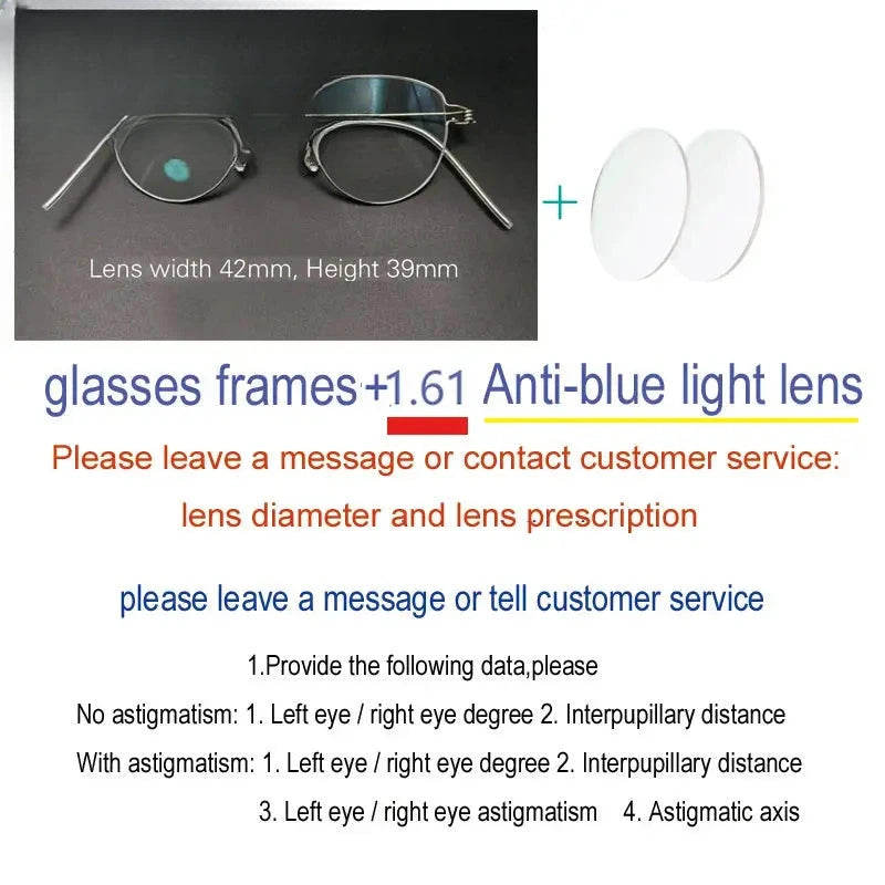 Unisex Round Full Rim Stainless Steel Screwless Prescription Glasses 15039 — view 7 | Rx Spectacle
