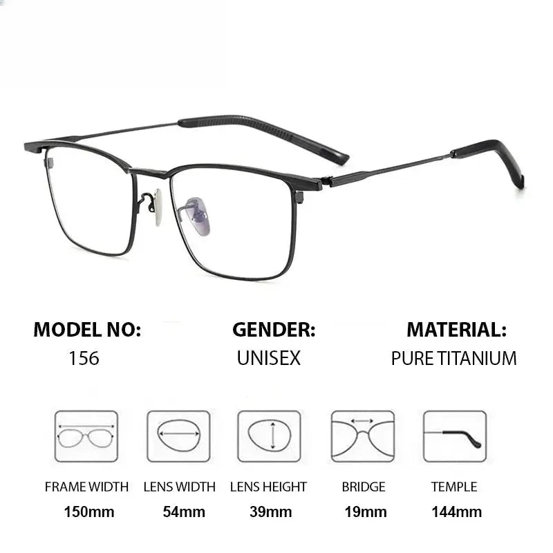 Unisex Browline Full Rim Titanium Prescription Glasses 966156 — view 2 | Rx Spectacle