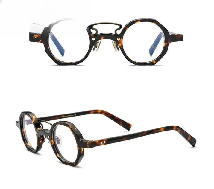 Unisex Round Full Rim Acetate Double Bridge Prescription Glasses Gxyj706 — view 11 | Rx Spectacle
