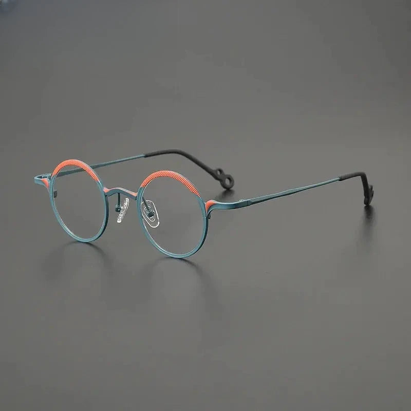 Women's Round Full Rim Titanium Prescription Glasses G85869 — view 3 | Rx Spectacle