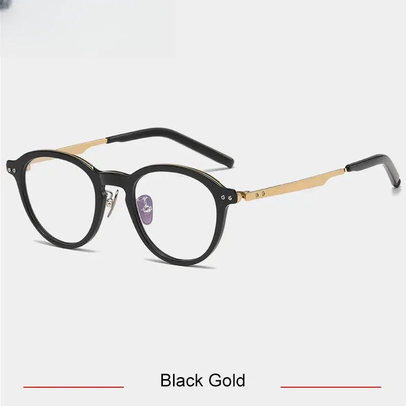 Women's Oval Full Rim Titanium Prescription Glasses 422113 — view 7 | Rx Spectacle