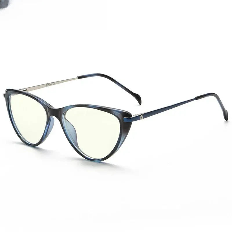 Women's Cat Eye Full Rim Titanium Prescription Glasses 72003 — view 4 | Rx Spectacle