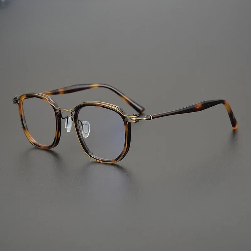 Unisex Square Full Rim Titanium Prescription Glasses Gxyj815 — view 6 | Rx Spectacle