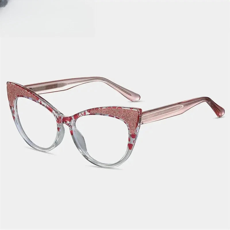 Women's Cat Eye Full Rim Titanium Prescription Glasses 87274 — view 5 | Rx Spectacle